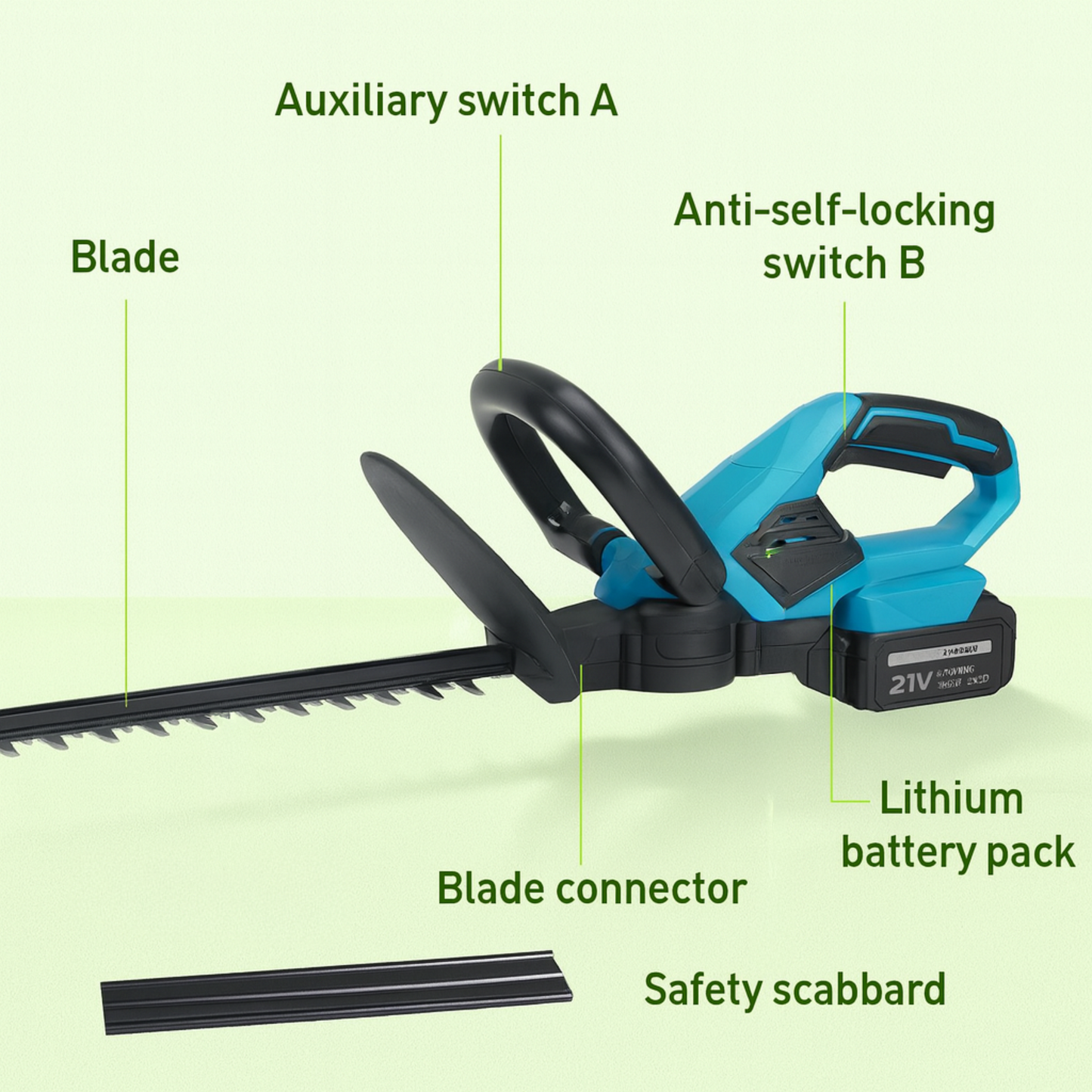 Better Gardens™ Lightweight Hedge Trimmer Full Kit