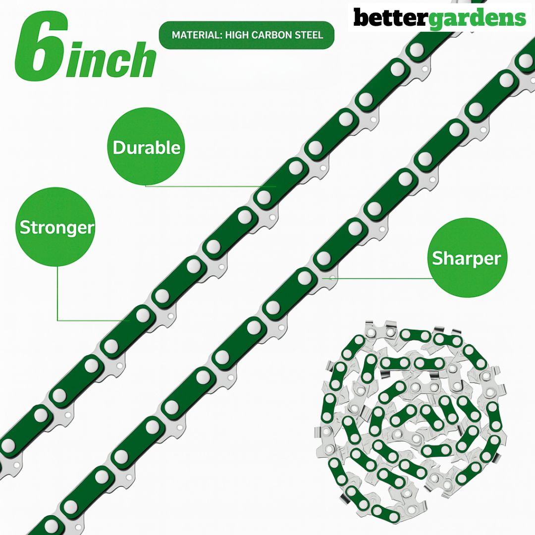 Better Gardens™ 6" Mini Chainsaw Chains - 2 PIECES