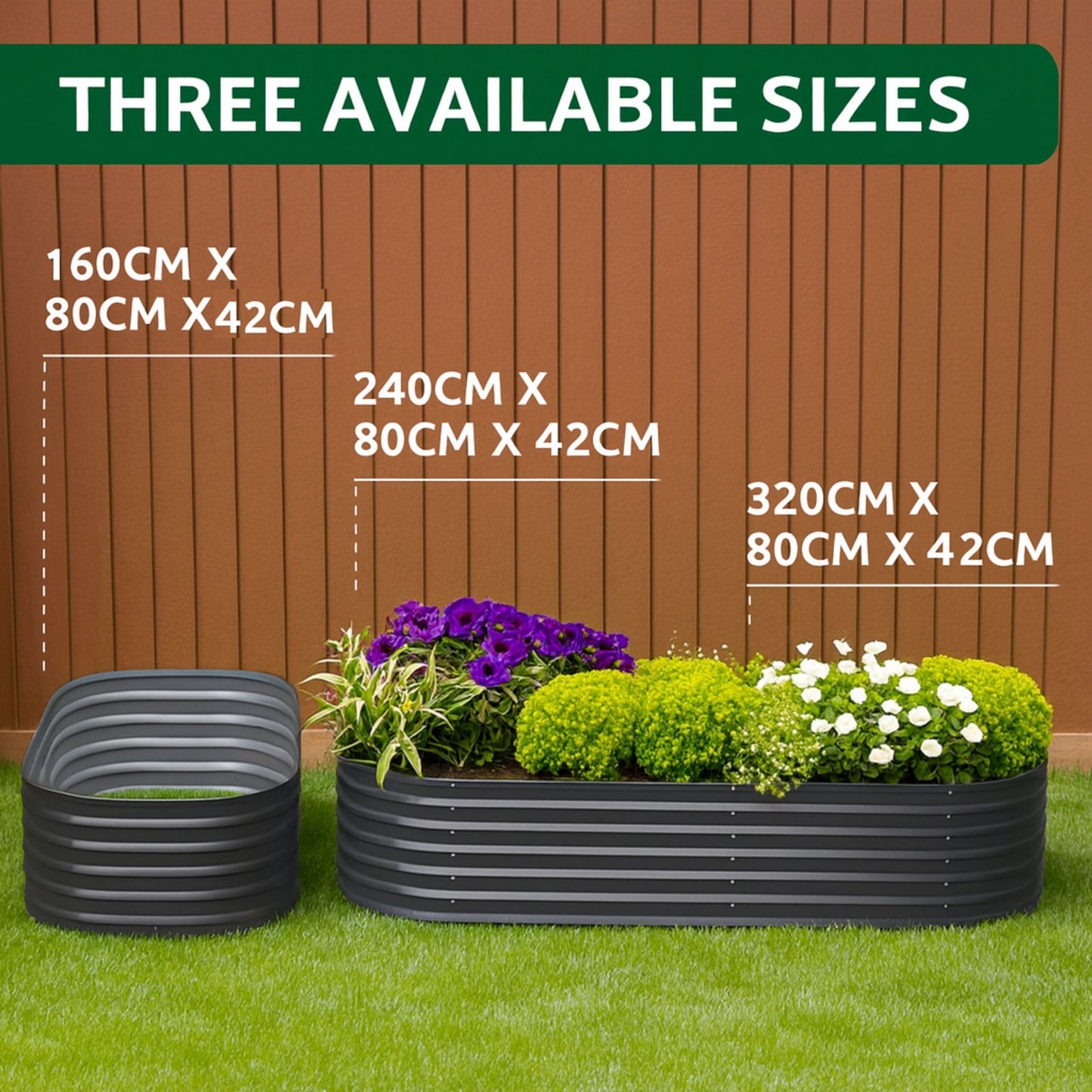 Better Gardens™ Galvanised Steel Raised Garden Bed