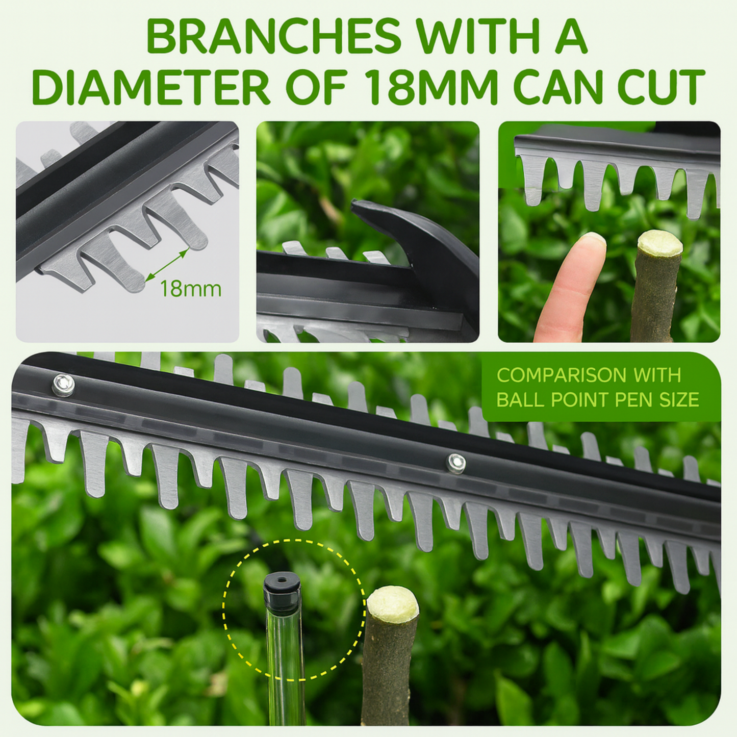 Better Gardens™ Lightweight Hedge Trimmer Full Kit