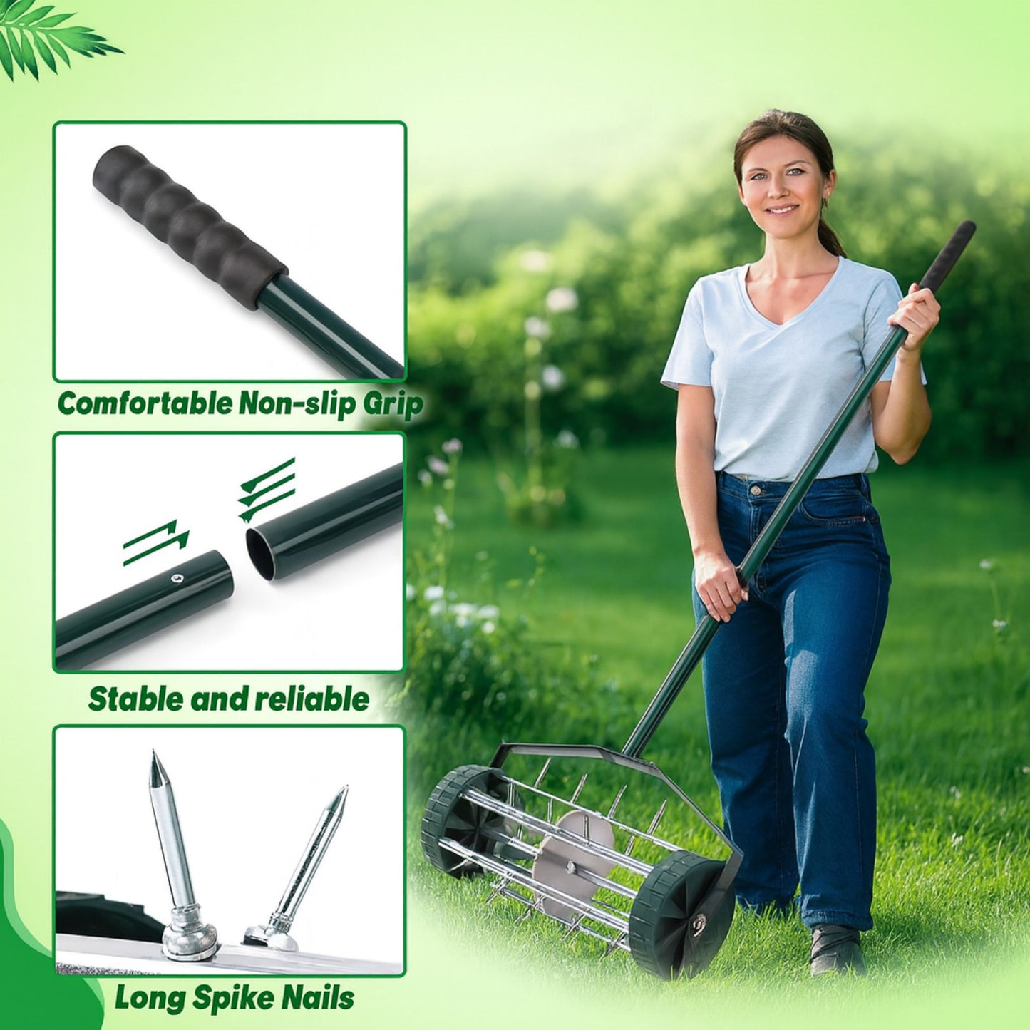 BetterGardens™ Rolling Lawn Aerator