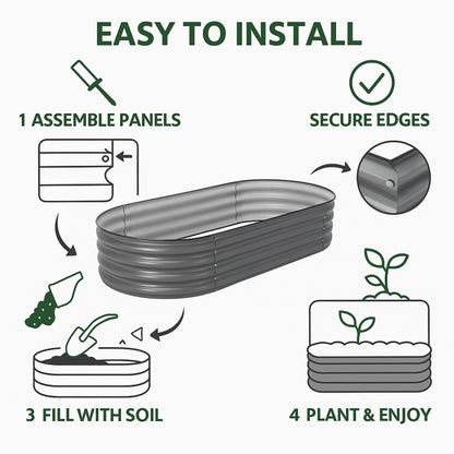 Better Gardens™ Galvanised Steel Raised Garden Bed