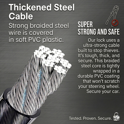 Better Gardens™ Steering Wheel Cable Lock