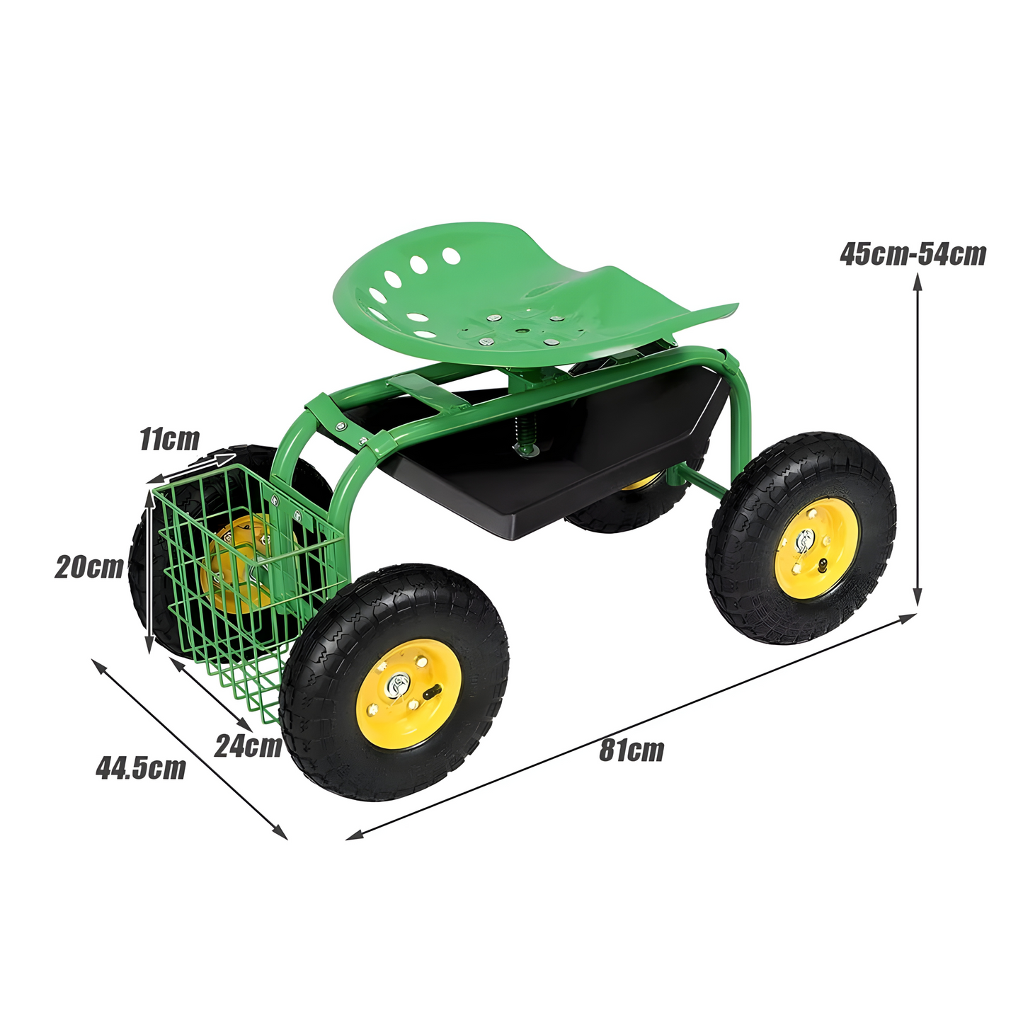 BetterGardens™ 360° Seated Garden Cart