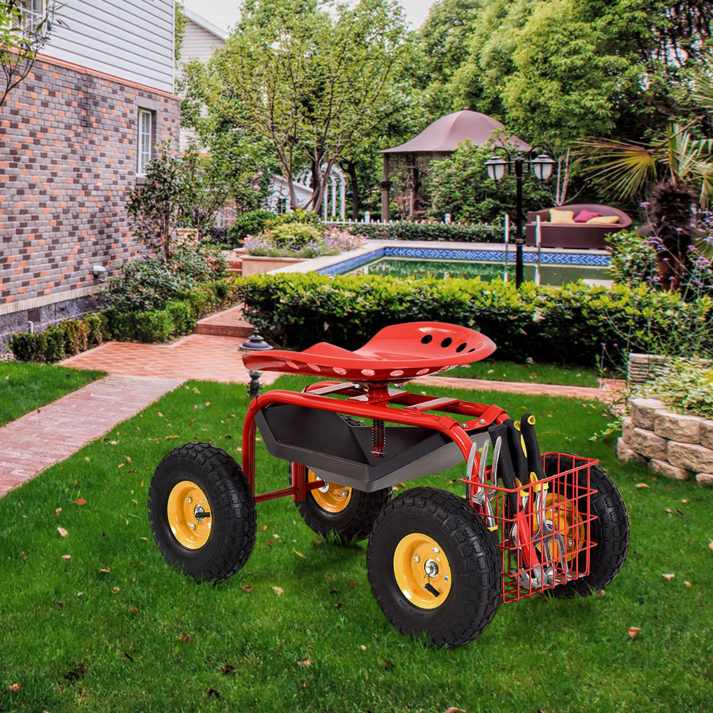 BetterGardens™ 360° Seated Garden Cart