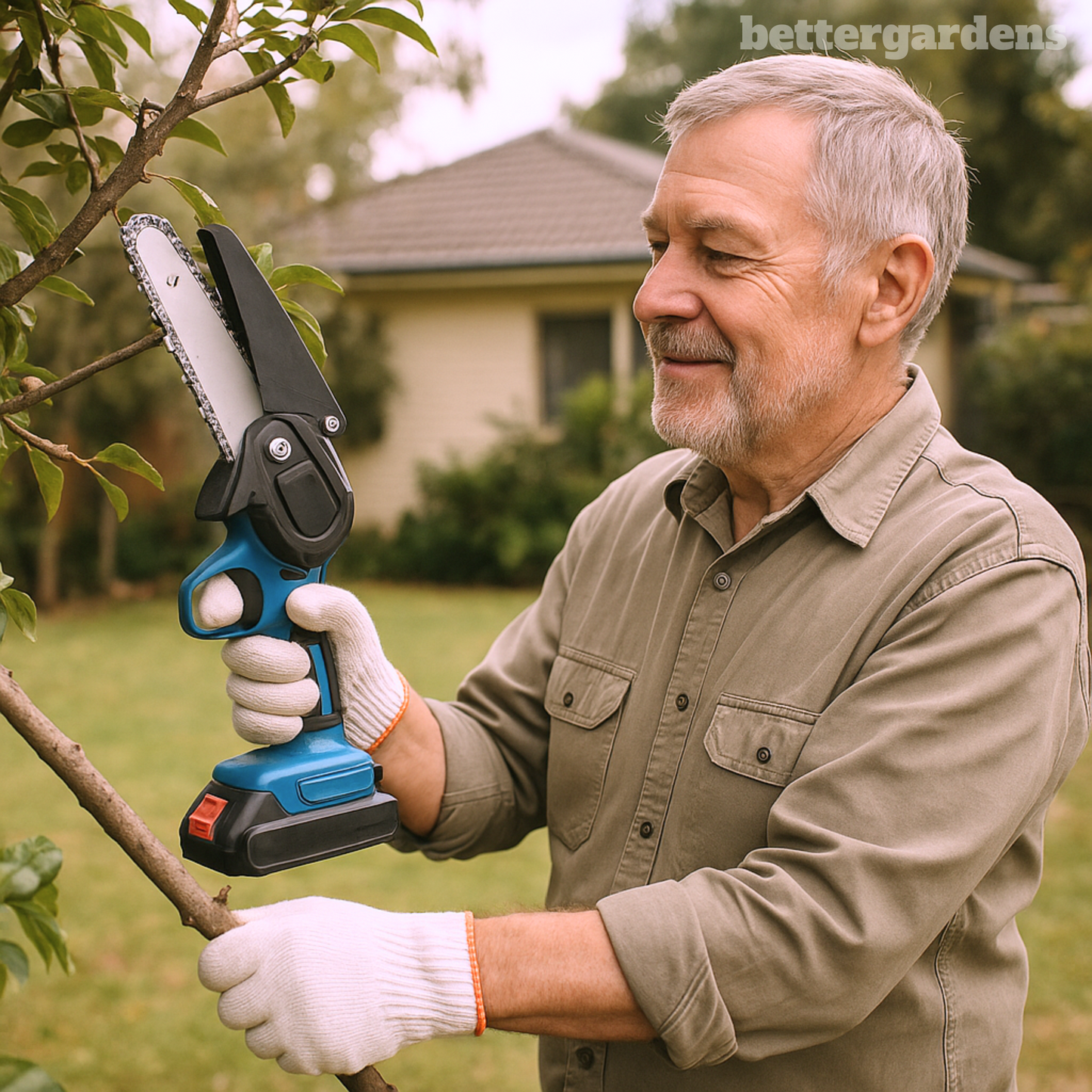 BetterGardens™ 6” Lightweight Mini Chainsaw Kit + 2 Free Batteries