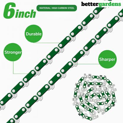 Better Gardens™ 6" Mini Chainsaw Chains - 2 PIECES
