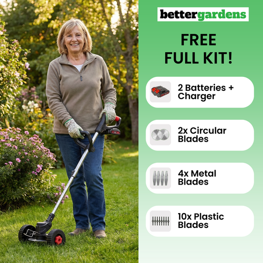 BetterGardens™ 3-in-1 Lawn Mower + 2 FREE Batteries & FULL Kit
