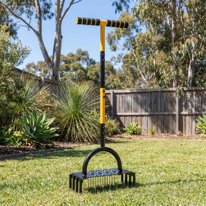 Standing Lawn Aerator - Heavy Duty Steel Spikes