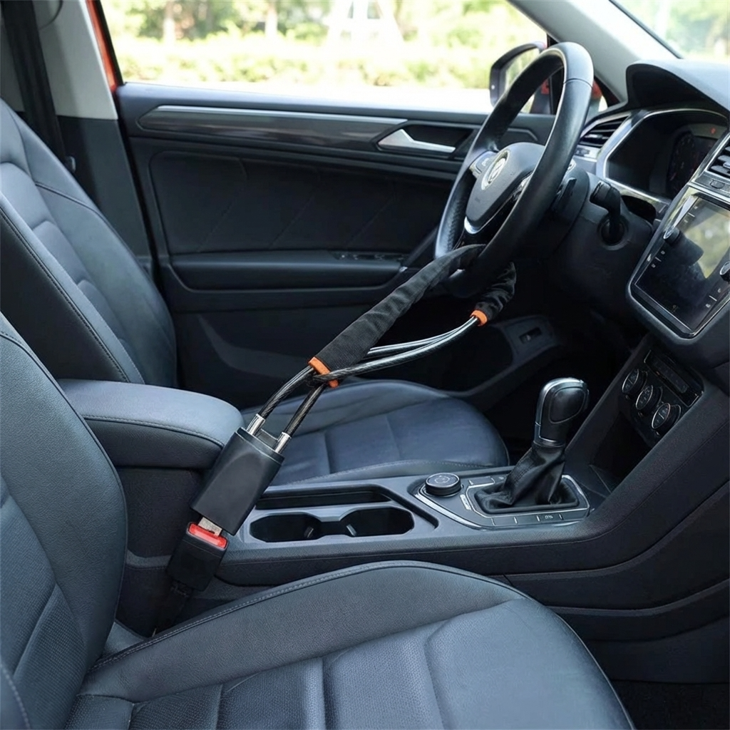Better Gardens™ Steering Wheel Cable Lock