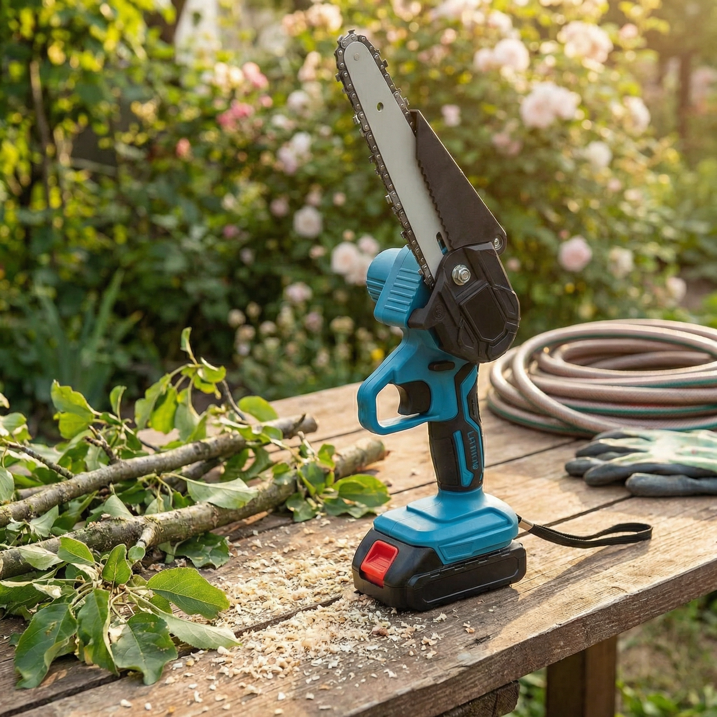 BetterGardens™ 6” Lightweight Mini Chainsaw Kit + 2 Free Batteries