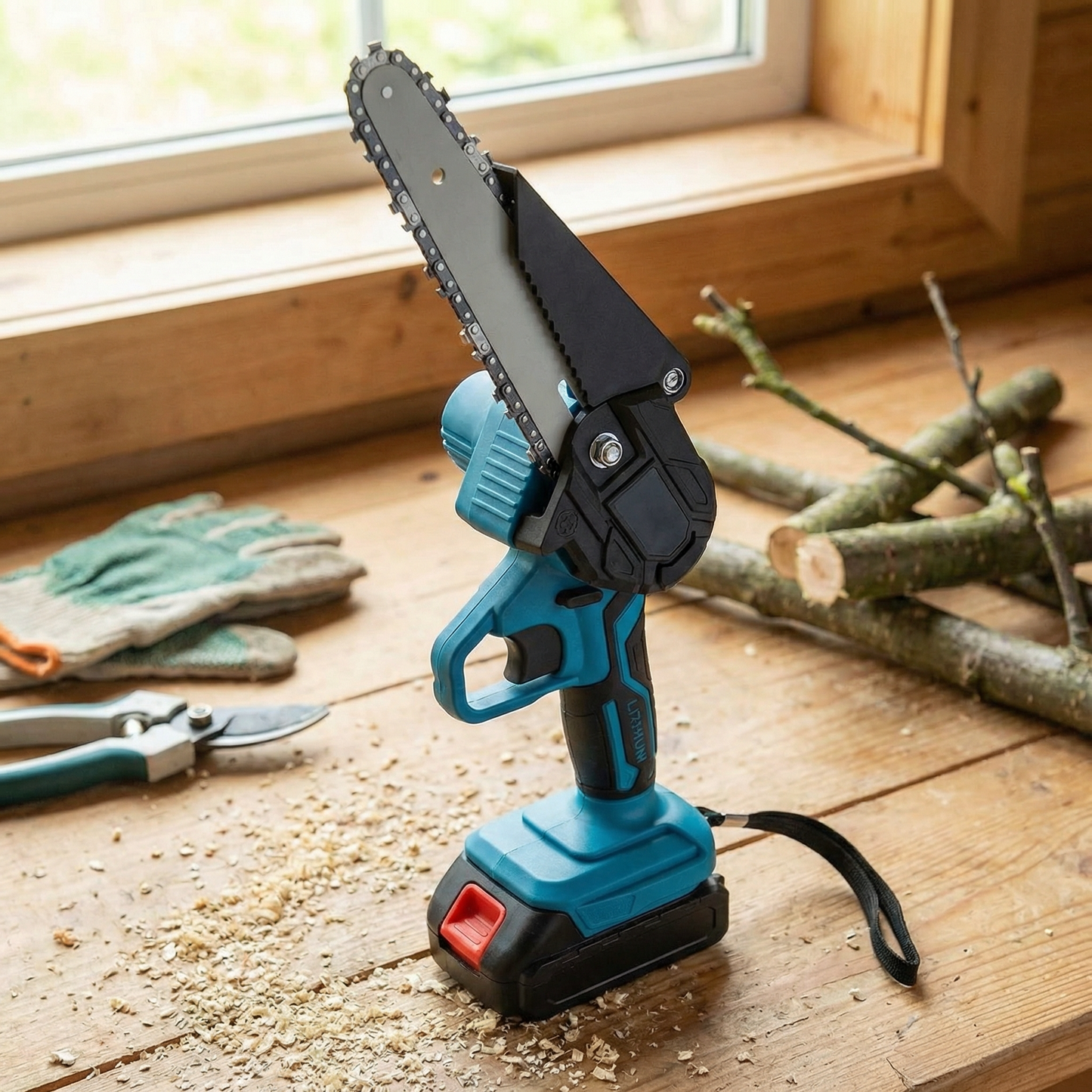 BetterGardens™ 6” Lightweight Mini Chainsaw Kit + 2 Free Batteries