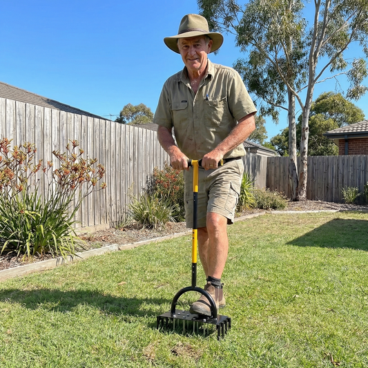 Standing Lawn Aerator - Heavy Duty Steel Spikes
